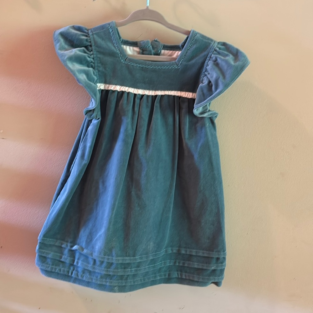 Bella Bliss size 3 blue velvet dress